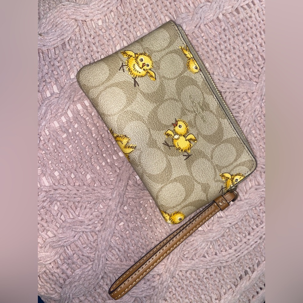 Coach Corner Zip Wristlet Wallet